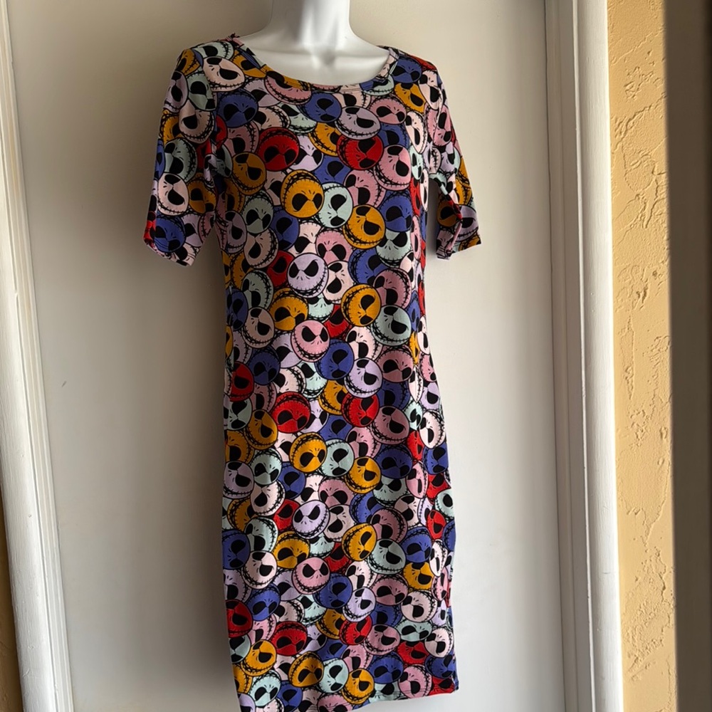 LuLaRoe Red and Blue Sheath Mini Dress